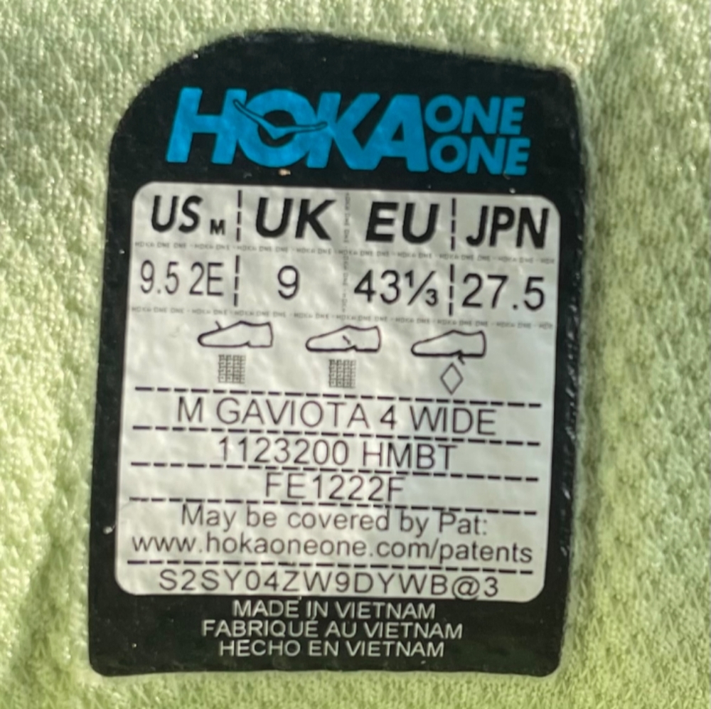 Hoka One One Gaviota 4 Gray 1123198-HMBT Men's Shoes ( NEW ) 8.5 2E 9.5 2E Wide - Picture 9 of 9